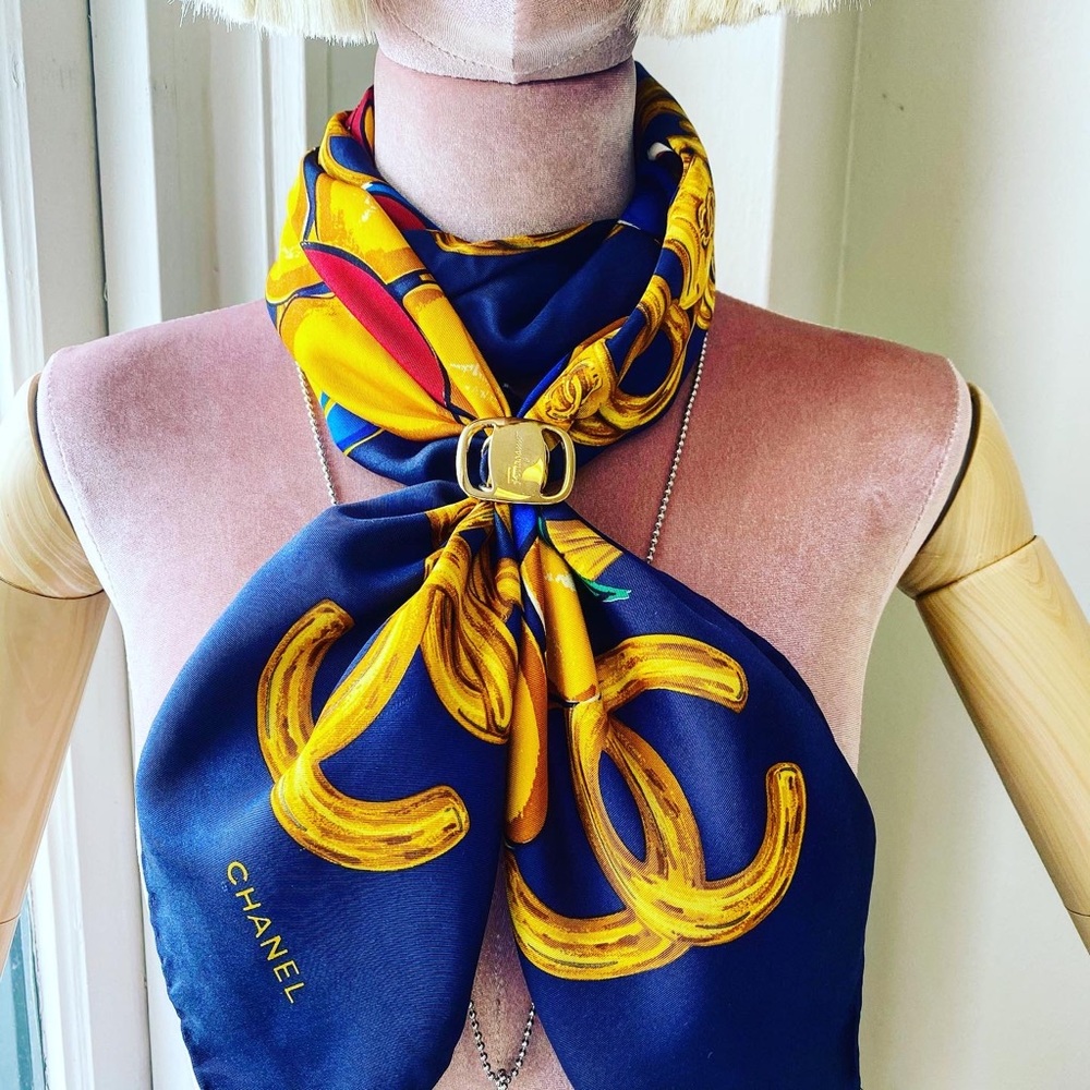 CHANEL silk scarf